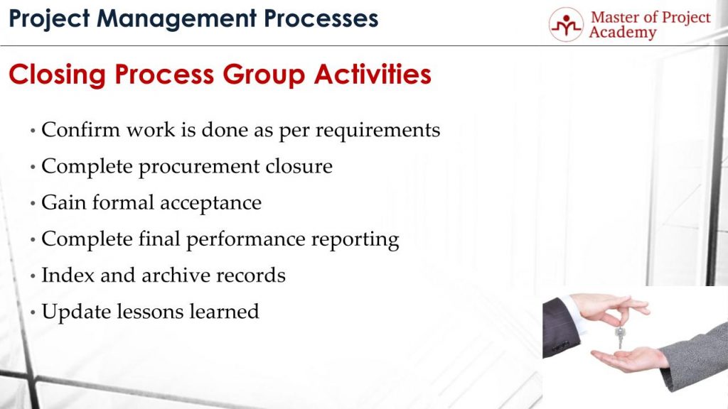 Project Closure Phase 8 Steps of Closing Process Group