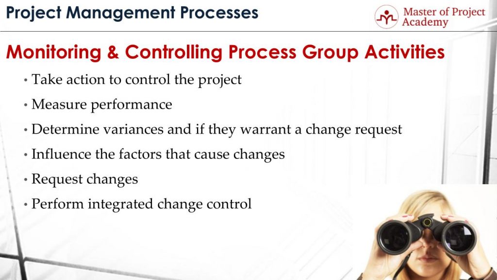 steps in project monitoring and control