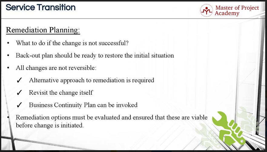 itil remediation plan