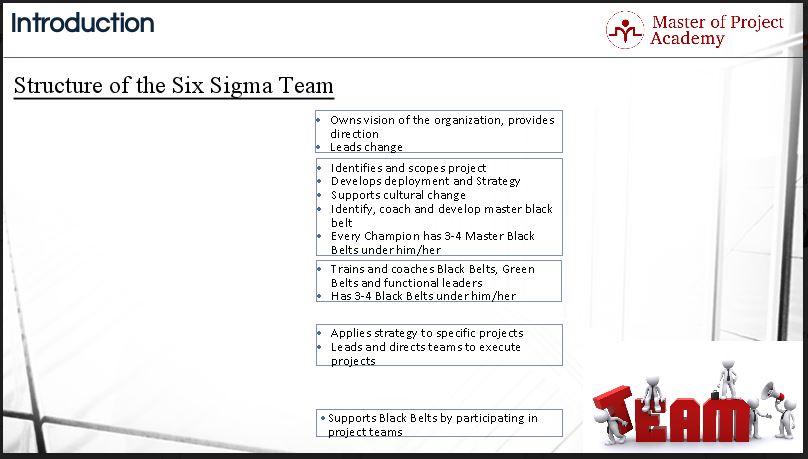 5 Positions Which Must Be in a Six Sigma Team