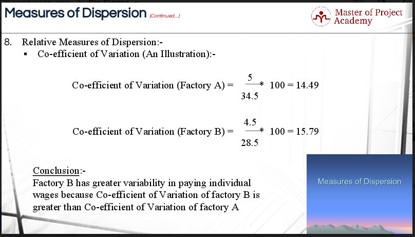 relative measures of dispersion