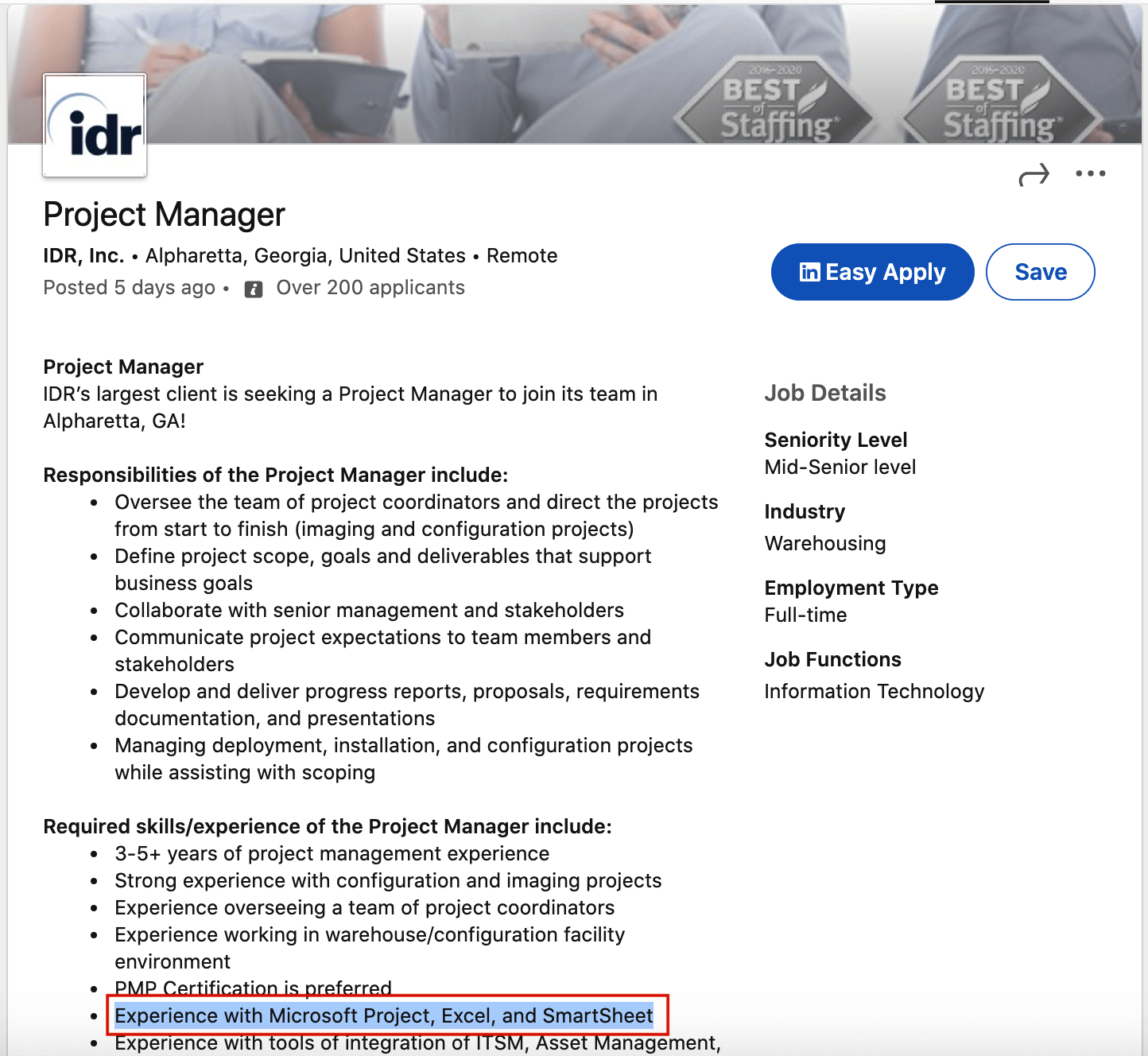 Microsoft Project Certification Job-1