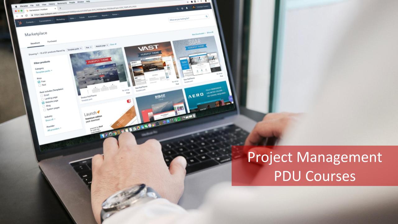 2024 Project Management PDU Courses Including Free Options